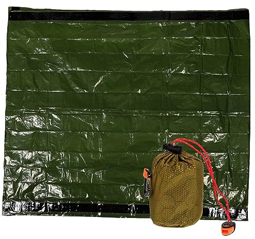 Generisch 1 Satz Schlafsackfutter Lager Schlafschlauch Biwaksack Liner tragbarer Schlafsack kuscheldecke warm Notfallschlafsäcke zum Überlebensschlafzelt PE-Aluminiumfolie Green