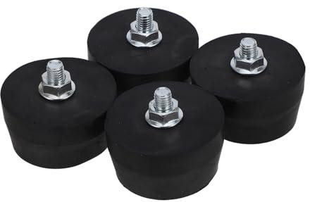 LIFKICH 4pcs Air Compressor Rubber Foot Mount with Screws Nuts Air Pumps Small Foot Pad Round Rubber Bumper for Many Compressors Generators Pressure Washers