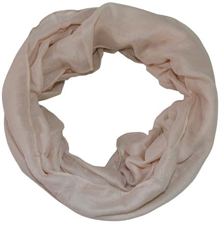 beybey® Basic Damen Loopschal aus Viskose & Baumwolle und in vielen Farben. Perfekte Geschenkidee! (creme beige)