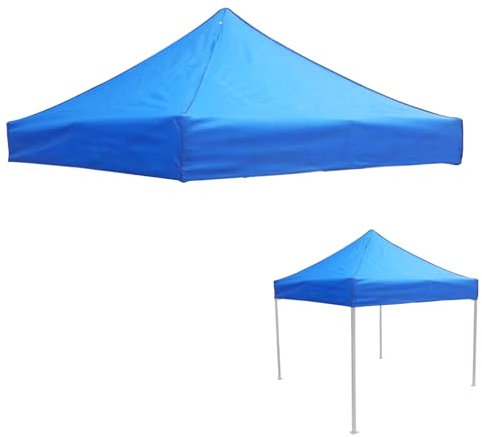 Inscrip Toldo para tienda de campaña, toldo de repuesto, 4 esquinas, cubierta superior de lona de repuesto para exteriores, para pabellones, lona de techo (azul, 3 x 3 m)