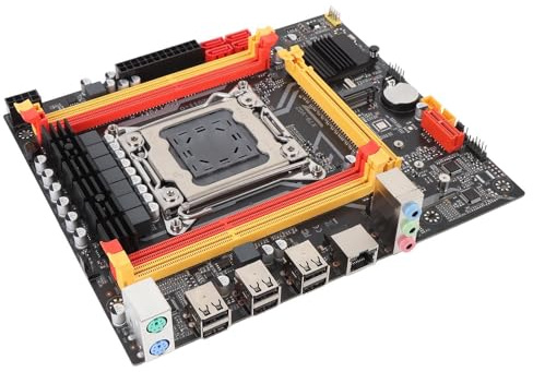 Yanmis Computermotherboard für LGA2011 0 Socket für E5 V1 V2 für I7 3th Generation, DDR3 ECC SDRAM, 6XUSB 2.0, 3XSATA 2.0, 4 DDR3 RAM Slot M.2 Schnittstelle Gaming Motherboard