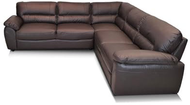 Quattro Meble Super bequemes Echtleder Ecksofa Balticus RE 267 x 237 cm Leder Sofa Couch mit Bettfunktion und Bettkasten Echt Leder Eck Couch Viele Farben Kaltschaum (267 x 237 Ecke Rechts)