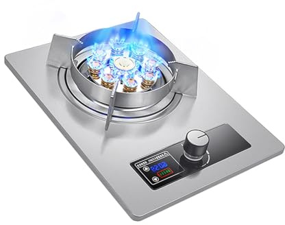 Cuisinière À Gaz Simple, Cuisinière À Gaz À Neuf Cavités À Feu Élevé Et Temporisée, Avec Support De Cuisinière Coupe-vent, For Le Talonnage, La Cuisson Des Fruits De Mer(NG)