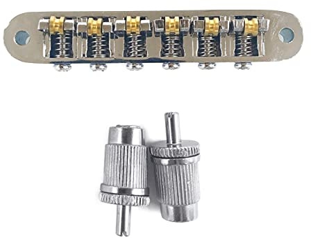 6 Saiten Gitarre Roller Sattel Bridge Tune-O-Matic E-Gitarre mit Nieten Ersatzteil Sattelbrücke