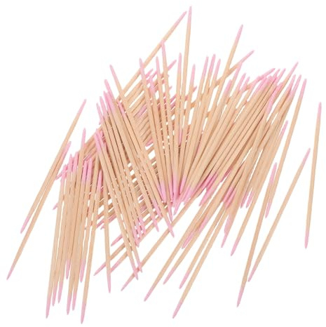 EPIGEIST 1500 Stück Spitze Holz Wattestäbchen Doppelseitig Präzise Kosmetikstäbchen für Microblading Nageldesign Augenbrauen Wimpernverlängerung