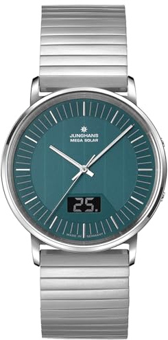 JUNGHANS Herrenuhr Funk Milano Mega Solar Stahl/Blau 56/4621.44