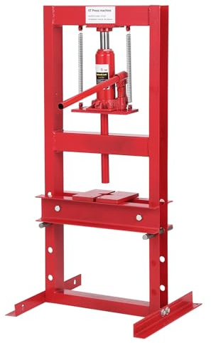 Garvee Struttura Robusta per Uso Professionale - Pressa Idraulica H-Frame da banco e Pavimento 12/20T - Piani Regolabili, Piastre Incluse, Ideale per Officina, Lavorazione Metalli, Struttura in