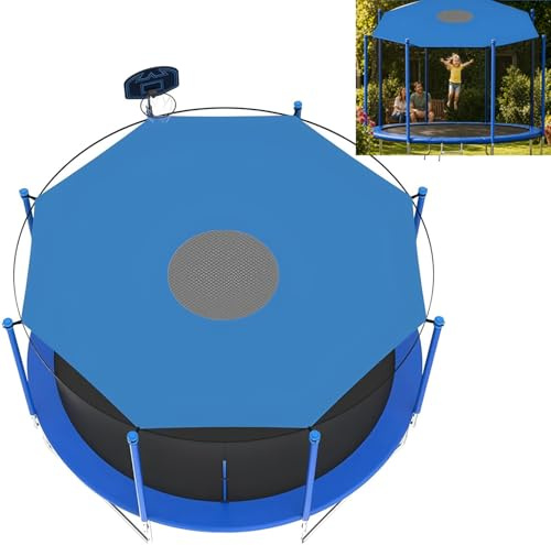 LingBaby Trampolin Abdeckung Trampolin Sonnenschutz Abdeckung Ø 305cm für 8 Stangen Trampolin Netz 305 8 Stangen, UV-Beständige wasserdichte