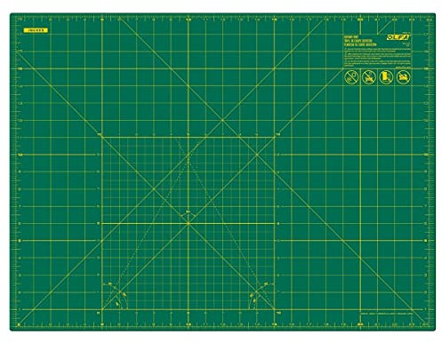 Olfa (L) RMSG - Plancha de Corte para Cutters rotativos Con Escala en pul. 600x450x1,5mm (Verde)