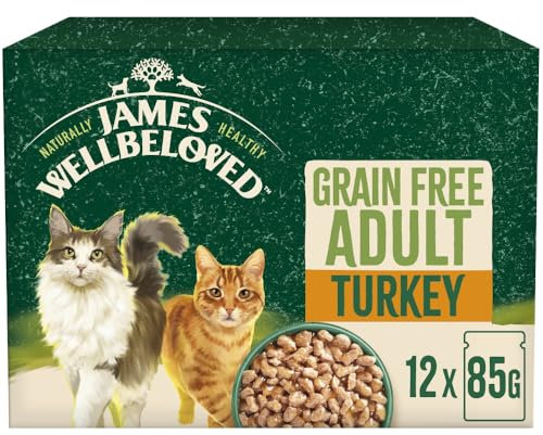 James Wellbeloved Grain Free Adult Cat Food Turkey in Gravy 12 x 85g