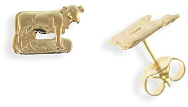 Ohrstecker per Stück echt 14 Karat Gold 585 Kuh (Art 602012/811077)