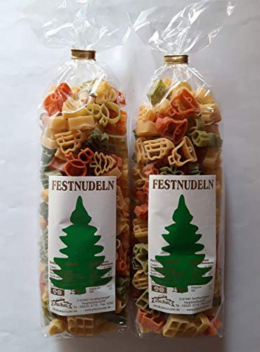 Pfalznudel Streuteile Weihnachten aus Nudelteig, 2X 250 g, Nudeln, Pasta, Dekoration, Delikatesse