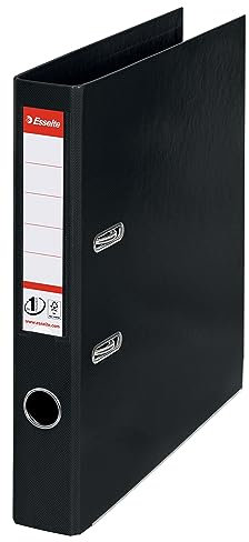 Esselte A4 Folder, Black, 52 mm Spine, Plastic, Vivida Series, Pack of 1, 811470, 350 Sheets Capacity