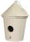 Rayher 62280000 casetta nido mangiatoia per uccelli in legno naturale cilindrica con tetto conico e foro d'entrata FSC Mix Credit, 16 cm