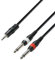 Adam Hall Cables 3 STAR YWPP 0100 - Cable de Audio de Minijack 3,5 mm estéreo a 2 Jacks 6,3 mm mono 1 m