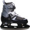 Cox Swain verstellbare Schlittschuhe Push, Eislaufschuhe für Kinder, Jugendliche und Erwachsene bis 100KG, vorgeschliffene Edelstahlkufe, Softboot, Black Gr. S (33-36)