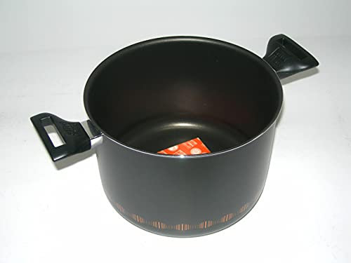 Alluflon Costanza Olla Antiadherente, Diámetro 18 cm, 2 Asas, Aluminio, 3.50 Litros, Negro