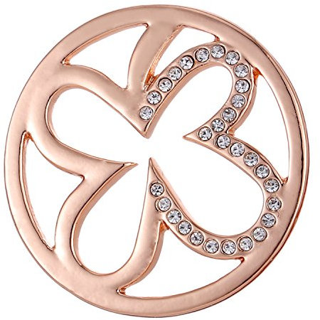 Morella Damen Coin 33 mm Kleeblatt modern Rosegold