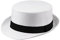 Miuno® Unisex Trilby Hut Herren Damen Partyhut Stroh Fedora Hut (H51086(Weiß))