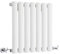 Milano Aruba White Horizontal Single Oval Panel Radiator - 400mm x 413mm