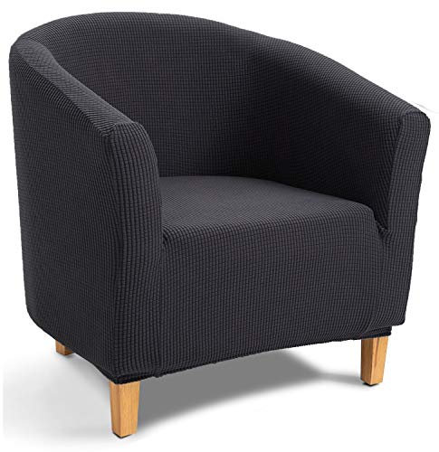 TIANSHU Sesselschoner Elastisch Sesselüberwurf, Modern Club Chair Stretch Sesselhusse, Universal Sofabezug für Einzelsofa, Bezug für Clubsessel (Grau)