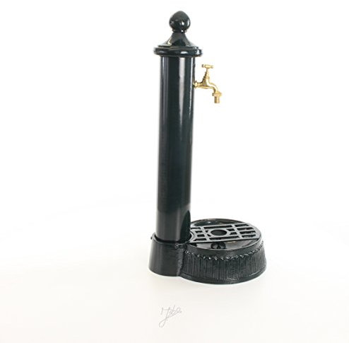 Moritz - Fontana da Giardino con Ingresso per allacciamento ad Acqua, 1/2, Verde Scuro, con Accessori, 61,5 cm