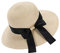 Chapter Seven Women's Sun Hat Floppy Foldable Bowknot Straw Hat Summer Beach Cap UV Protection UPF50 (Beige)