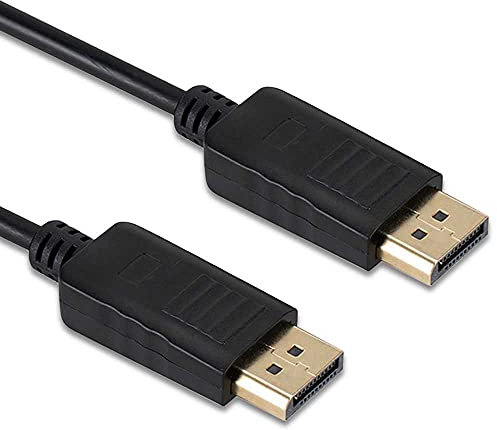 OcioDual 1,8m Displayport Kabel Schwarz Ultra 4K 60Hz 2K 144Hz Full HD 1080p DP Male zu Male M/M für PC TV Beamer Grafikkarten