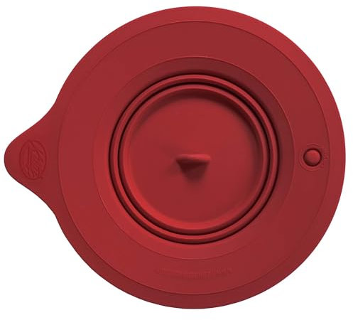 Kitty Professional Silikon Frischhaltedeckel Überzieher, spülmaschinenfest | Kompatibel mit Kitchen Aid mit Airlock-Ventil für 3l 4,3l 4,8l Rührschüsseln (rubinrot)