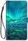 ChoosEU Handyhülle für Huawei P30 Lite Leder Hülle, Muster Handytasche Flip Case Schutzhülle Silikon Bumper Motive Klapphülle, Stoßfeste Klappbar Lederhülle Cover - Grünes Licht
