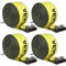 VEVOR Winch Straps, 4 x 30', 6000 lbs Load Capacity, 18000 lbs Break Strength, Truck Straps with Flat Hook, Flatbed Tie Downs Cargo Control for Trailers, Farms, Rescues, Tree Saver, Yellow (4 Pack)