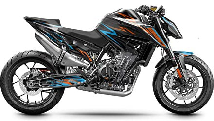 ARider Dekor (Aufkleber) für KTM Duke 890 (R) 2021-2022 | Classic Edition (Blau)