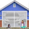 LZHBD Pet Magnetic Door Screen Mesh Dog Cat Proof Pet Resistant Door Curtain, 95x220 cm, for Front Patio Doorway, Mesh Door Screen Net Magnetic Closure, White [New Version]