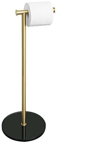 Sayayo Portarotolo da Terra Oro, Acciaio Inox Porta Carta Igienica da Terra, Piantana Portarotolo, Porta Rotoli Cartaigienica Bagno, in Piedi, Senza Forare