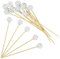 AWCIGG® 100 Stück Schneeflocke Cocktailspieße, Hölzerne Cocktail Zahnstocher, Weihnachtsparty Cocktail Picks, Weihnachten Partyspieße Cocktail Sticks für Weihnachtsfeier Essen & Trinken Dekoration