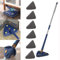 UrCreat Riusabile Ruotabile Mocio Lavapavimenti Triangolare, Mocio di Ricambio, Autostrizzante Professionale Mocio, Bastone Telescopico per Pulizia per Soffitto Finestra