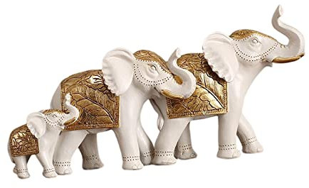 Duiaynke Elefant Statue Modern Elegant Schreibtisch Schlafzimmer Kamin Cafe Dekoration Handwerk Figur Kunstwerk Tier Skulptur (Familie)