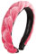 Alpenflüstern Trachten-Haarreif Samt Flechtoptik - Damen Haarschmuck rutschfest, Haarband geflochten fürs Dirndl (rosa-rosé) ADV132