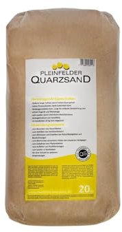 Pleinfelder Quarzsand®, Filtersand, Poolsand, Quarzsand für Sandfilteranlage, feuergetrockneter Quarzsand, Körnung: 0,5-1,5mm, 20kg Säcke