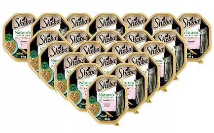 Sheba Nature's Collection in Sauce - Feinstes Katzennassfutter in der Schale mit Lachs und grünen Erbsen - 22 x 85g