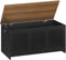 HOOBRO Storage Chest, Wooden Storage Bench, Blanket Storage Box, Wooden Storages Chest Trunk, Large Toy Chest, Shoe Storage Bench, 100 cm, U-Shaped Opening, Black and Walnut EBH141CW01