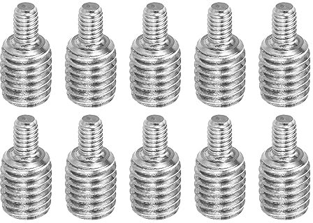PATIKIL M4x0.7 zu M8x1.25 Doppel Ende Gewindebolzen Schraube Bolzen 10 Packung 304 Edelstahl Stab Bolzen Gewinde Reduzierer Adapter für Möbel Hardware 16mm Lang