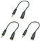 LINDY Premium Audio Kabel Klinke 3,5 mm Stecker auf 2,5 mm Klinke Buchse, 20 cm schwarz (Packung mit 3)