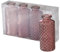 Boltze Panja 2031373 (4 pièces, Couleur Rose foncé/Rose Clair, Hauteur 14 cm, diamètre : env. 6 cm, en Verre, Vase élégant, pour l'intérieur, décoration), Rouge, Normal, Centre
