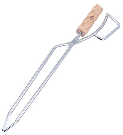 MAGICLULU Stainless Steel Fire Pliers Clamp BBQ Tool for Outdoor Grilling Long Handle Barbecue Clip Clamp for Charcoal BBQ for Grill and Kitchen Use