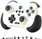 Wireless Gaming Controller for Switch/IOS/Android/PS4, Dual Shock Gamepad Joystick Support Turbo, Macro,Gyro Axis, Wake-Up, Hall Effect Joysticks, Support Streaming on PS5/Xbox/PC(White) (White)