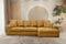Kaiser Möbel, Sofa mit schlaffunktion, mit Bettkasten, Schlafsofa Gabon, Designer L-Form Sofa, Modern Design Couch, Polsterecke, Freistehend, Stoff- Plüsch Zoom Gelb Links
