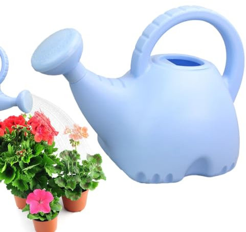 Regadera de plantas con diseño de elefante, regadera para niños pequeños, regadera de jardín con bonito diseño de elefante, con boquilla extraíble para plantas de jardín para niños