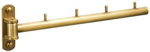 Generisch kleiderständerEleganter und einfacher Garderobenständer aus Messing Multifunktion 180 ° drehbar Wandgarderobe für Kleidung Hüte Kleider und Hüte