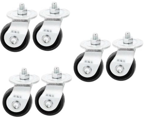 PartyKindom 6 Stk Zubehör für hydraulische Wagenheber Lenkrollen Autozubehör Anhängerrad Räder für Garagen-Bodenheber Teile des Doppelpumpenhebers horizontales Wagenheberrad Stahl